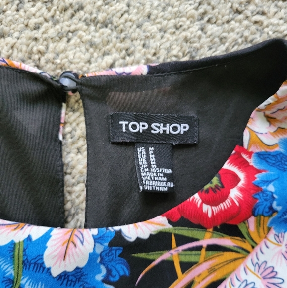 Topshop Layered Ruffle Floral Dress Sz Med - Picture 3 of 8